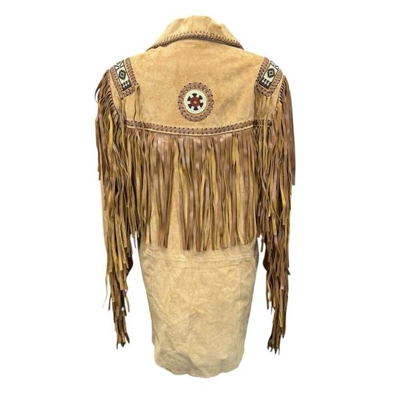 Scully Men’s Western Fringe Boar Suede Jacket w/ Beading sz 40 US - Picture 8 of 15